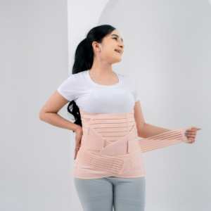 Ceinture de Maintien Post-partum 3-en-1 Haut de Gamme pour Femme : Corset, Ceinture Ventre et Bassin, et Entraîneur Pelvien Maternité - Product Image 1