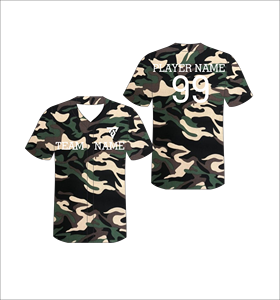 Camiseta de Béisbol Personalizada con Camuflaje, Cuello en V, Manga Corta, Impresión Sublimada, Nombre del Equipo, Número del Jugador 99, Poliéster Transpirable para Hombre - Product Image 6