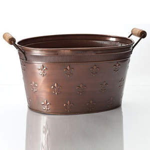 Cubo de Cobre Martillado Grande para Servicio de Bebidas en Fiestas y Presentación Elegante, Hecho a Mano, Sublimación en Blanco - Product Image 1