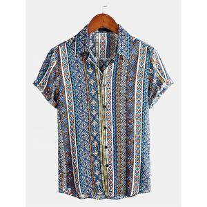 OEM hawaianas-camisas de manga corta personalizadas para hombre, ropa de calle con estampado de logotipo Formal Floral, para playa, Unisex - Product Image 1