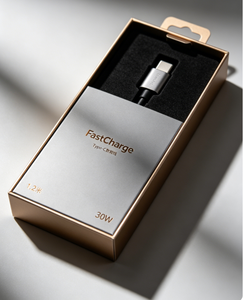 Caja de Embalaje Personalizada para Cable de Datos USB de Carga Rápida, Caja de Regalo Rígida con Blíster Colgante, Impresión de Logotipo Personalizada - Product Image 4