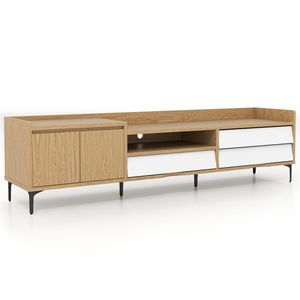 Mobile TV Moderno da 71 Pollici con Cassetti e Armadietto, Centro Intrattenimento Personalizzabile con Gestione Cavi per Soggiorni e Hotel - Product Image 2