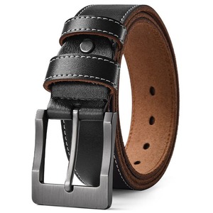New <b>Men's</b> Genuine Leather <b>Belt</b> Cowhide Alloy Pin Buckle <b>Belts</b> for <b>Men</b> Male <b>Belts</b> High Quality Factory - Product Image 6
