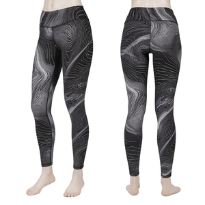 Leggings Deportivos TACHTICAL STANDARD para Mujer, Ecológicos, Sin Costuras, con Estampado de Hojas, Cintura Alta, Largos, de Spandex - Product Image 4