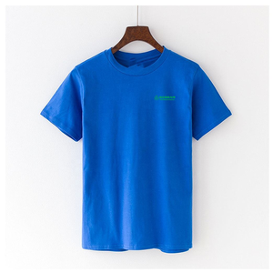 T-shirts pour hommes en coton lourd de luxe personnalisés, col rond, manches courtes, coupe décontractée, motif respirant, jersey tricoté, style streetwear - Product Image 3