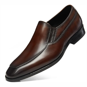 Botines de cuero genuino hechos a mano al por mayor con punta, para otoño, color personalizado, formales, de negocios, Oxford, con aumento de altura, suaves - Product Image 4