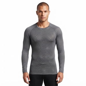 Camiseta Deportiva de Compresión de Manga Larga para Hombre, de Secado Rápido, Spandex/Poliéster, para Entrenamiento y Deporte, Venta al Por Mayor - Product Image 5