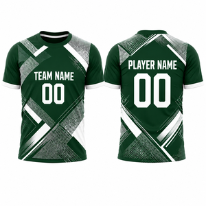 Athletic 2-Piece Set Men Solid Color <b>Soccer</b> Kit Printed Football Jersey Shorts Team Uniform Training Suit 100% Polyester Elastic - Product Image 5