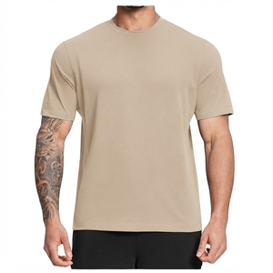 T-shirt classique en tricot pour homme, col rond, coton doux, manches courtes, respirant, séchage rapide, unisexe, décontracté, vente en gros directe d'usine - Product Image 1