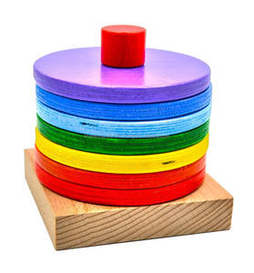 Kits coloridos de madera con forma redonda para hacer marionetas, juegos de teatro con disfraces y alas de hadas para niños - Product Image 1