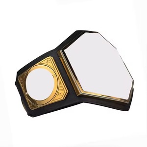 Ceinture de championnat de lutte professionnelle personnalisable de haute qualité avec plaques en alliage de zinc plaqué or et cuir véritable - Product Image 3