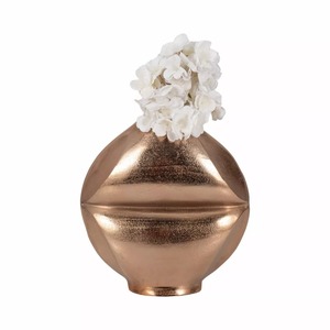 <b>Solar</b> Form Modern Aluminum Tabletop Vase Handmade Geometric Design Eco-Friendly Holds Water <b>Decorative</b> Flower Holder - Product Image 5