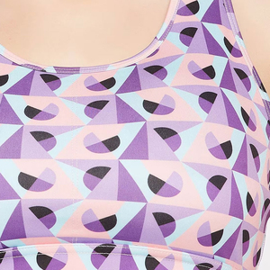 สปอร์ตบราคุณภาพสูงสำหรับผู้หญิง โลโก้ด้านหน้า รองรับระดับปานกลาง ผลิตจากผ้าสแปนเด็กซ์/โพลีเอสเตอร์ เป็นมิตรต่อสิ่งแวดล้อม ระบายอากาศได้ดี แห้งเร็ว สวมใส่สบาย ดีไซน์เรียบง่าย - Product Image 6