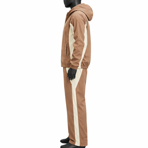Premium Nylon Panel Work Windbreaker <b>Set</b> Custom Wholesale Factory Supplier USA Casual Winter Streetwear Jacket Pants Outfit Line - Product Image 5