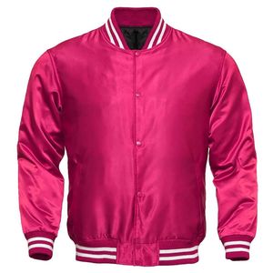 New Arrival Quilted Bomber Baseball Satin Varsity Jackets <b>Fine</b> Quality Satin Varsity Jacket - Product Image 6