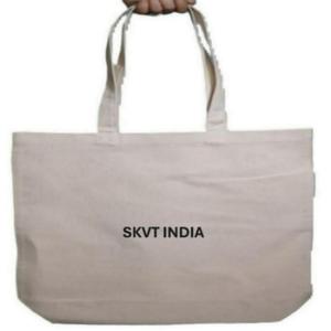 Sac fourre-tout en coton calicot 100% biologique avec logo personnalisé, sac de courses écologique et respectueux de l'environnement, toile beige naturelle - Product Image 3
