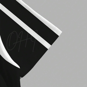 Camiseta de Algodón 100% para Hombre con Logotipo Personalizado, Paneles en Contraste Negros, OEM ODM, Corte Holgado Informal, Manga Corta, Cuello Redondo, Ecológica - Product Image 3