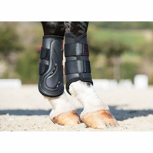 Protège-jambes pour chevaux, couleur personnalisée, caoutchouc/coton, sangle Velcro, protège-paisses respirant, pour entraînement sportif et course - Product Image 5