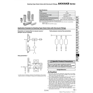วาล์วตรวจสอบ AKH07-00นิวเมติก SMC - Product Image 3
