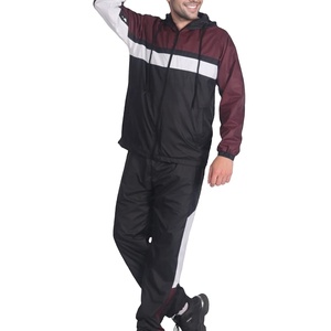 Wholesale Men's Color Block Windbreaker Tracksuit <b>Lightweight</b> Nylon Polyester <b>Running</b> <b>Jacket</b> Jogger Set Sportswear Manufacturer - Product Image 1