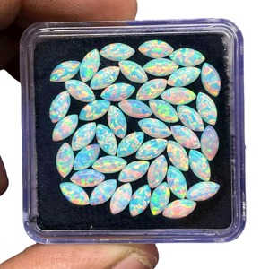 Opale naturelle australienne 6x3mm, cabochon marquise, opale synthétique, pierre précieuse en vrac, prix de gros pour la fabrication de bijoux - Product Image 6