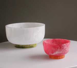 Bol à salade en résine polie de qualité supérieure, écologique, durable, pour les fêtes, décoration de la maison, mignon, TAQI CRAFT, bol alimentaire - Product Image 1