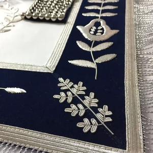 Delantal Masónico Vintage de Moda con Cuentas Bordadas de la Mejor Calidad Hecho en Pakistán, Regalia de Gran Maestro Masón - Product Image 4