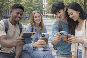 Cartera Magnética Fuerte Wriza MagSafe para Teléfono, Tarjetero de Cuero PU con Soporte y Cierre de Botón Seguro para iPhone - Product Image 5