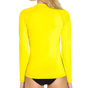 Printed Long Sleeve Seamless Ribbed Rash Guard <b>Women</b> Custom <b>Compression</b> Shirt OEM UPF 50 High Support Quick Dry - Product Image 2