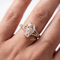 Bague en argent 925 avec diamant de laboratoire de créateur taille cercueil à double sangle, d'inspiration gothique, pour fiançailles, mariage, anniversaire et fêtes