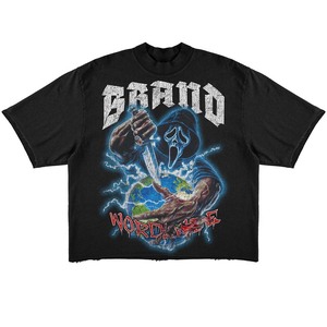 100% Cotton Men's T-Shirt Loose Fit Printed High Quality Tshirts Oversized Heavyweight Boxy Fit Tee Shirts Custom <b>logo</b> - Product Image 4