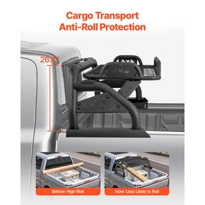 Barra Sportiva Universale Regolabile per Pickup di Grandi Dimensioni, Roll Bar in Acciaio al Carbonio con Portapacchi e Portabagagli - Product Image 6