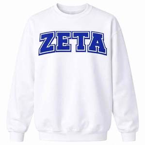 GREEK COLLECTION IND Zeta Phi Beta Sorority Embroidered 100% Cotton Fleece Solid Crewneck Pullover Sweatshirt-Winter - Product Image 5
