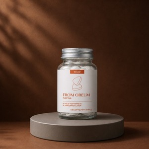 [FROM OREUM] Pasta de Dientes Sólida con Sabor a Mandarina de Jeju, 60 Tabletas, para Hoteles, Artículos de Baño para Huéspedes - Product Image 1