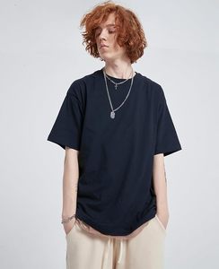 เสื้อยืดโอเวอร์ไซส์ผ้าฝ้ายแท้ 100% น้ำหนัก 220 กรัม พิมพ์ลายตามสั่งที่ไหล่ สไตล์ฮิปฮอป ไซส์ใหญ่พิเศษ ผ้าฝ้ายแท้ 100% ทรงบ็อกซี่ สำหรับผู้ชาย - Product Image 1