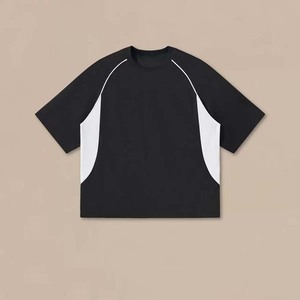 เสื้อยืดผู้ชายสีเทา แขนสั้น แห้งเร็ว สปอร์ต ทรงปกติ คอกลม ผ้าเจอร์ซีย์ พิมพ์ลายโลโก้ด้านหน้า - Product Image 5