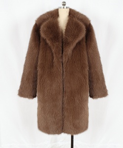 <b>Men's</b> Mid to <b>Long</b> Luxury <b>Men</b> <b>Long</b> Sleeve Winter <b>Mens</b> Warm Faux Fur <b>Coat</b> - Product Image 1