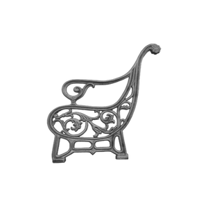Banco de aluminio con diseño de enredadera, patas de hierro fundido, asiento de jardín, panel lateral, barandillas de lujo para villa, estructura de muebles de patio, brazo para parque botánico - Product Image 2