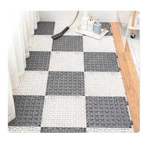 Drainage Interlocking Floor <b>Mats</b>, Non-Slip Shower Bathroom Pool Tile for Flooring for Laundry Room, Hot Tub and Locker Room - Product Image 5