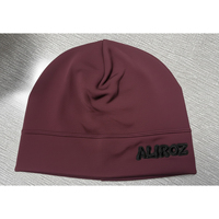 Bonnet de course en polyester/élasthanne doublé satin, bonnet ajusté avec logo personnalisé, bonnet de sport d'hiver élastique