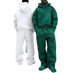 Conjunto de Sudadera con Capucha y Pantalones Unisex 100% Algodón, Estilo Urbano, Transpirable, Elástico en Cuatro Direcciones, Ecológico, Corte Regular, Largo Completo - Product Image 2