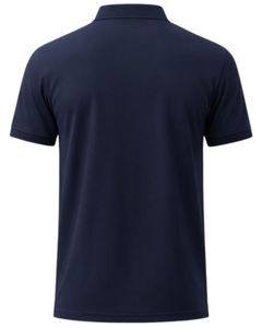 Polo de Algodón Azul Marino para Hombre con Cuello de Media Cremallera, Corte Ajustado, Manga Corta, Ropa Casual de Verano, Fabricante OEM, Suministro al por Mayor - Product Image 2