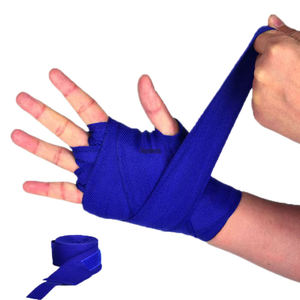 Boxing Hand Wraps Non-Skid Compression Sleeve <b>Elastic</b> Hand Wrist Support <b>Lace</b>-Up Closure Polyester & Cotton Gym Workout Bandage - Product Image 2