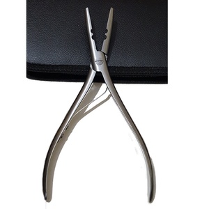 Outils de pose d'extensions capillaires de haute qualité avec poignée noire, pinces pour extensions pré-collées, outils de salon de coiffure avec instruments certifiés CE - Product Image 1