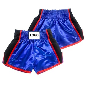 Shorts de boxe et de MMA sur mesure, fabrication en usine, qualité supérieure, logo personnalisé, légers, en satin, pour arts martiaux mixtes - Product Image 1