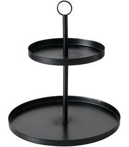 Nuevo Soporte de Dos Niveles para Pastel de Boda, Bandejas Metálicas Galvanizadas, Platos para Postres, para Fiestas de Té, Bodas y Cumpleaños - Product Image 1