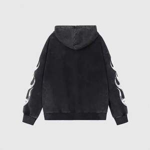 Men Women Oversized Fleece Hoodie Custom Logo Printed Hooded Sweatshirt High Quality Cotton Casual Wear OEM Manufacturer - Product Image 2