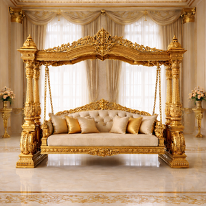 Balançoire à baldaquin en teck de luxe, thème palais, style traditionnel indien, dernière collection, style Maharaja, Australie - Product Image 2
