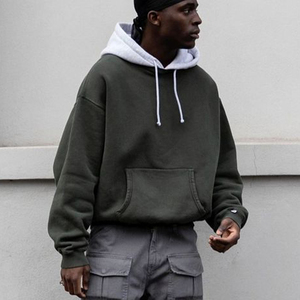 Unisex Oversized Fleece Hooded <b>Sweatshirt</b> Stone Washed Casual Winter Breathable Loose Fit Cotton Woven Vintage 3D <b>Embroidery</b> - Product Image 5