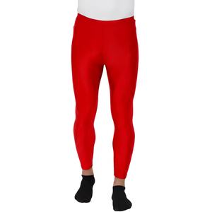 Leggings de Compresión para Hombre, Negros, de Spandex, Hasta el Tobillo, Cintura Elástica, Color Sólido, Pantalones Deportivos - Product Image 6
